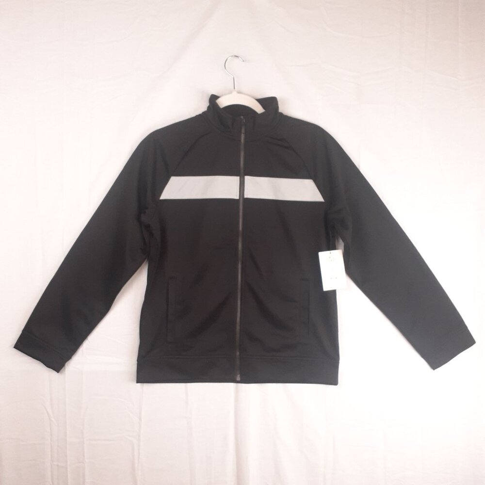 Athletic Works Boys Full-Zip Black Jacket With Reflective Stripe XL ,L - Picture 5 of 11
